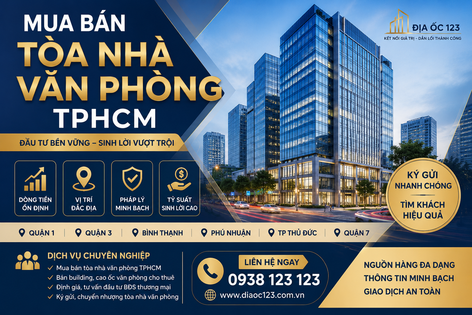 Mua Bán Tòa Nhà Văn Phòng TPHCM Giá Tốt
